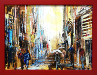 Linda Vontor - Big Apple in rain - originál